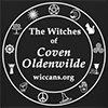 Coven Oldenwilde T-shirt logo of Wiccan symbols