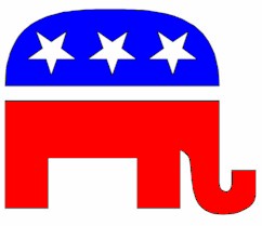 Inverted pentagrams on Republican Party symbol
